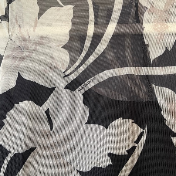 All Saints Black and Cream Floral Bodysuit - Picture 5 of 5